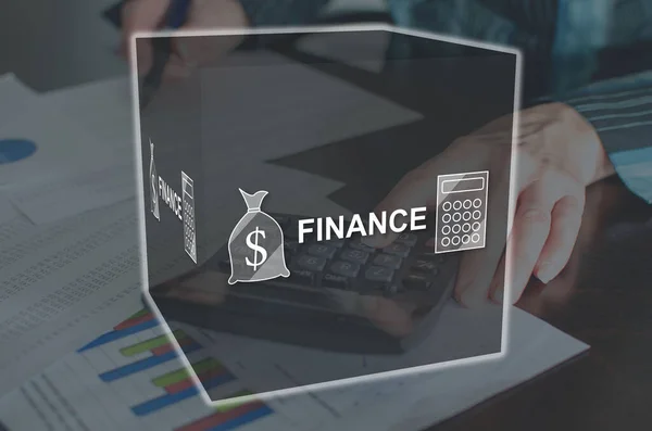 Finance concept illustrated by a picture on background