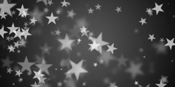 Flying Stars Grey Background — Stock Photo, Image