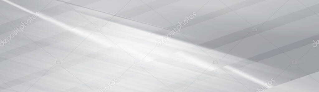 Abstract blurred light grey background; panoramic banner