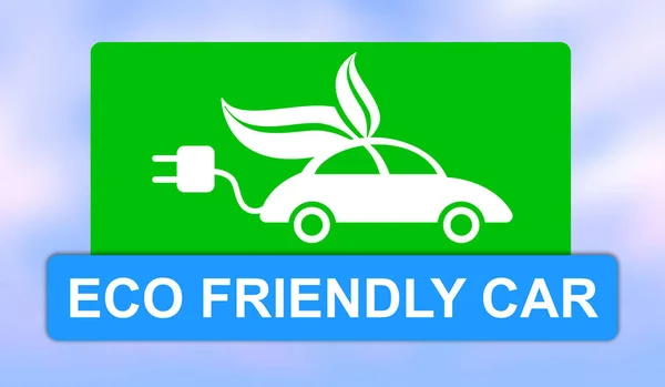 Illustration Eco Friendly Car Concept — Stock Photo, Image