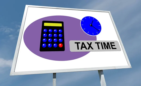 看板に描かれた税制時間の概念 — ストック写真