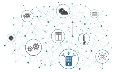 Bağlı simgeleri olan akıllı konuşmacı kavramı