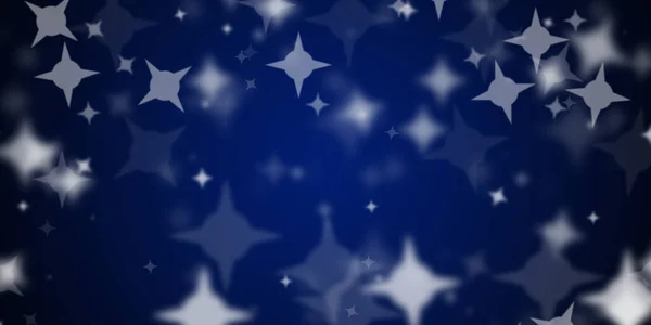 Flying Stars Dark Blue Background — Stock Photo, Image