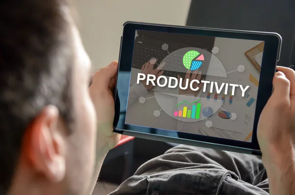 Concetto Produttività Tablet — Foto Stock