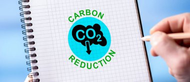 Not defterine el çizimi karbon azaltma kavramı