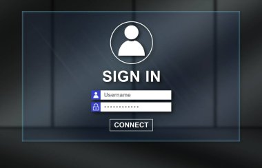 Koyu arkaplanda konsept olarak imzala