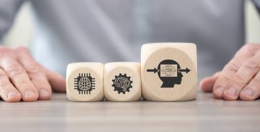 Derin öğrenme kavramının sembolü olan tahta bloklar