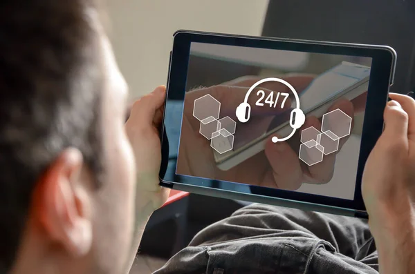 Concept Service Sur Tablette — Photo