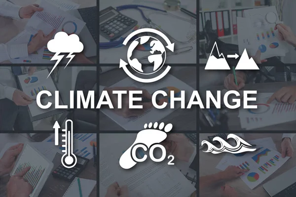 Klimawandelkonzept Veranschaulicht Durch Bilder Hintergrund — Stockfoto