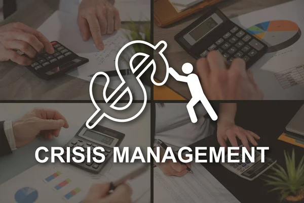 Crisis Management Concept Illustrated Pictures Background — Stock Photo, Image