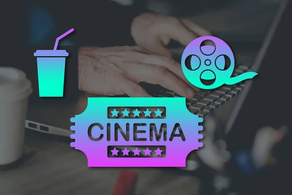 Cinema Concept Illustrated Picture Background — Stock Photo, Image