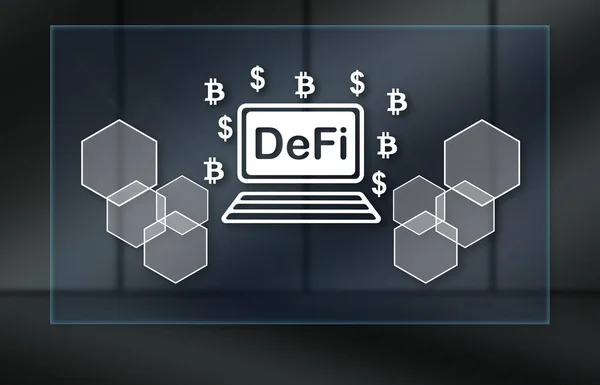 Defi Concept Dark Background — Stock Photo, Image