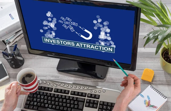 Investors Attraction Concept Computer Screen — ストック写真