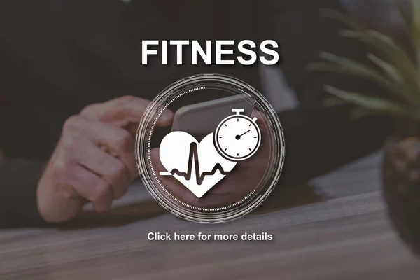 Fitness Concept Illustrated Picture Background — Stock Photo, Image