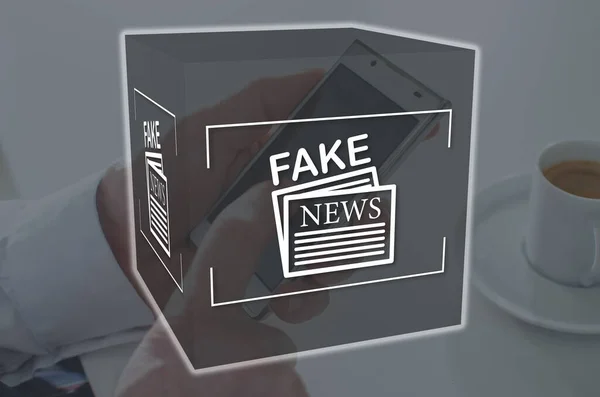 Concetto Fake News Illustrato Immagine Sullo Sfondo — Foto Stock