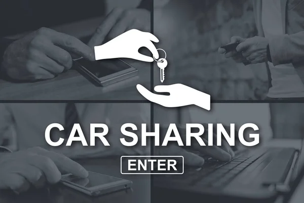 Car Sharing Concept Illustrated Pictures Background — Stock Photo, Image