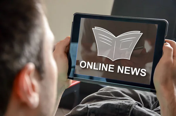 Online News Concept Tablet — Stock Photo, Image