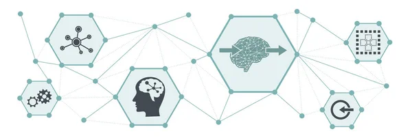 Концепция Глубокого Обучения Связанными Иконками — стоковое фото