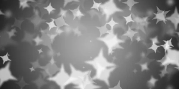 Летающие Звезды Серебряном Фоне — стоковое фото