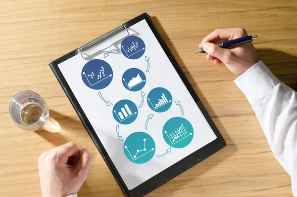 Business analysis concept on a clipboard