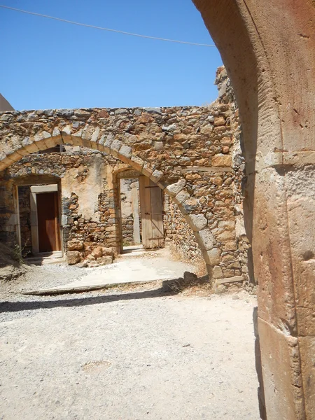 Spinalonga ruins of a house — Stock Photo, Image