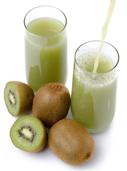 Composition with kiwi juice poured into a glass — Stock Photo, Image