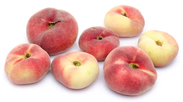 Flat peach fruits — Stock Photo, Image