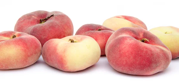 Flat peach fruits — Stock Photo, Image