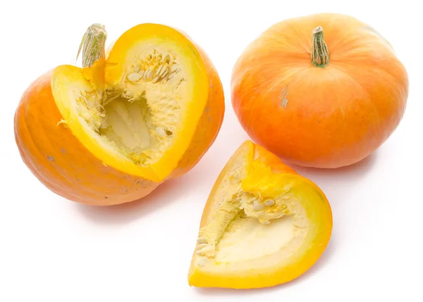 Nice big pumpkins cut into quarters — Stock Photo, Image