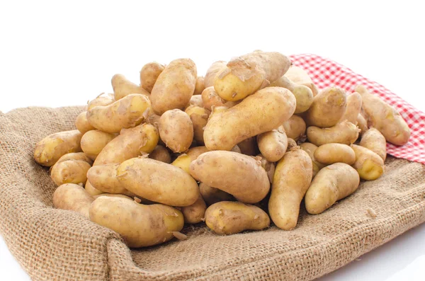 Nuove patate di ratti su iuta — Foto Stock