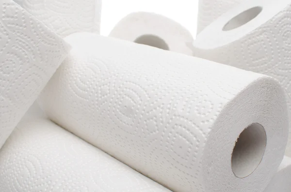 Složení s papír ručník závitky — Stock fotografie