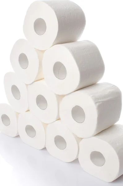 Stapel Toilettenpapierrollen — Stockfoto