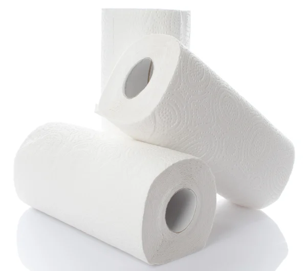 Složení s papír ručník závitky — Stock fotografie