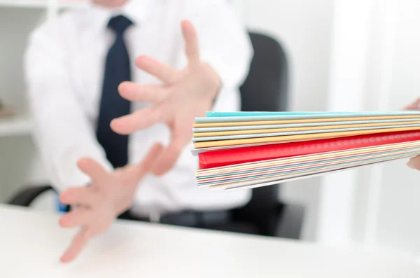 Panicked businessman — Stock Photo, Image