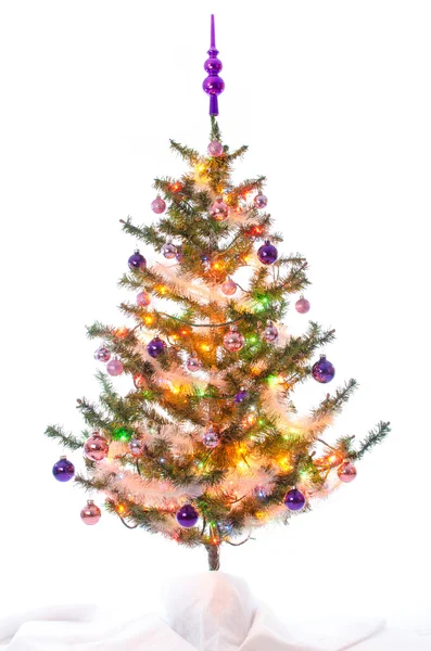 Christmas tree illuminated — Stock Photo, Image