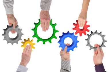Teamwork and integration concept clipart