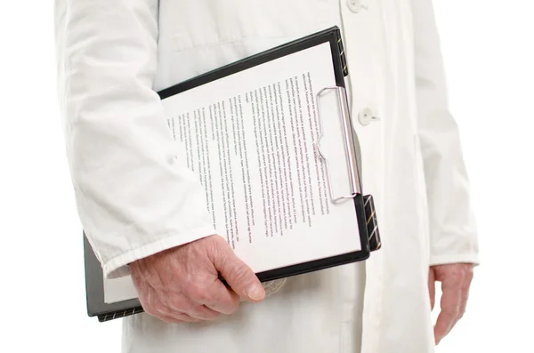 Doctor holding a clipboard — Stock Photo, Image