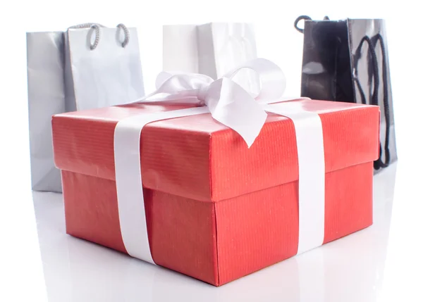 礼品盒和礼品袋 — 图库照片