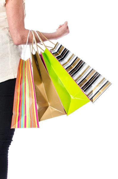 Mujer con bolsas de compras — Foto de Stock