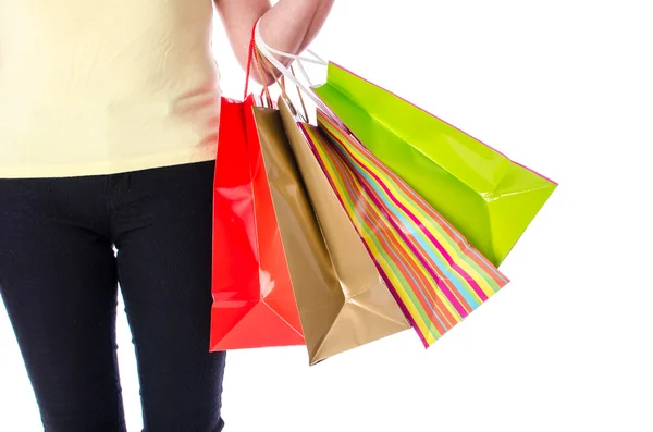 Mujer con bolsas de compras — Foto de Stock