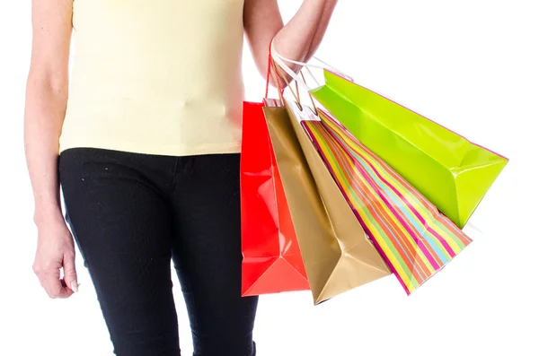 Mujer con bolsas de compras — Foto de Stock