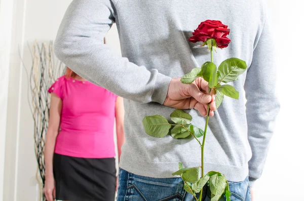 Überraschung zum Valentinstag — Stockfoto