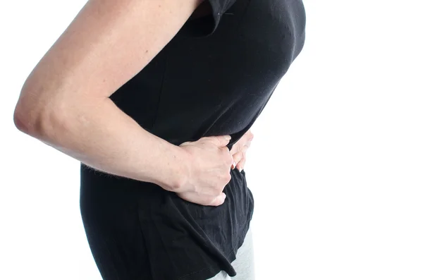 Woman with stomach ache — Stock Photo, Image