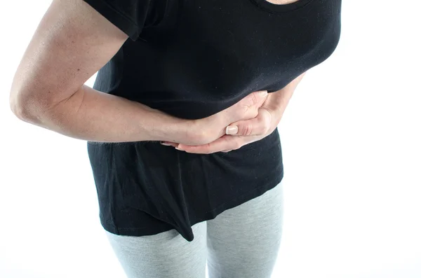 Woman with stomach ache — Stock Photo, Image
