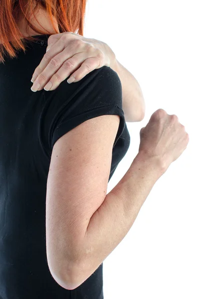 Woman with shoulder pain — Stock Photo, Image