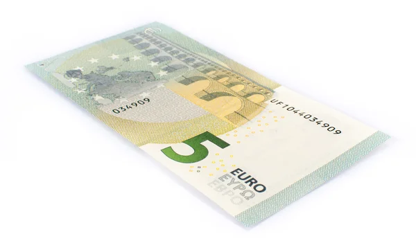 Банкнота в пять евро — стоковое фото