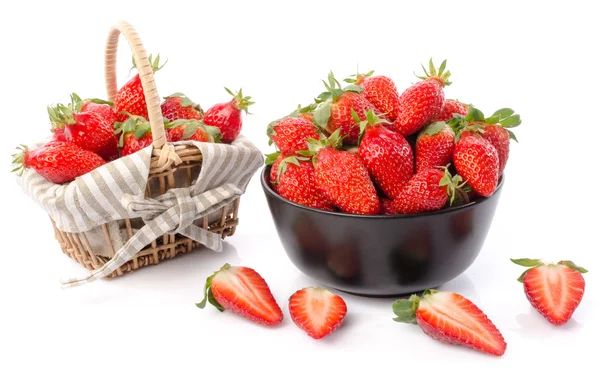 Composition with fresh strawberries — Stock Photo, Image