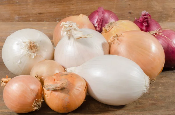 Verschillende soorten uien — Stockfoto