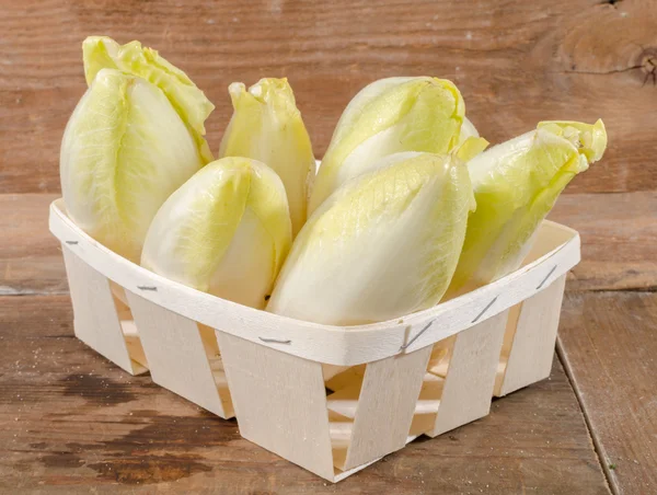 Chicories in a basket — Stok Foto