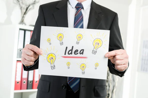 Zakenman weergegeven: idee concept — Stockfoto